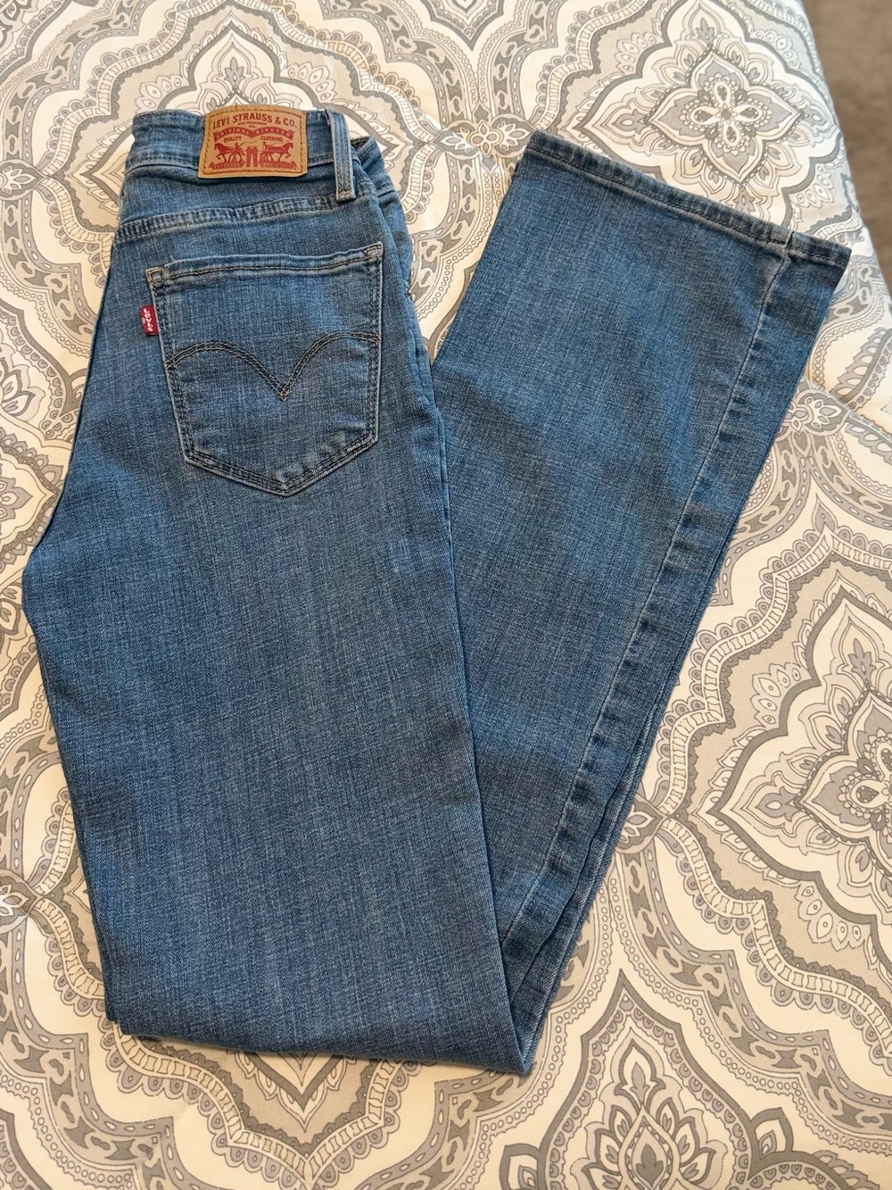 Levi's Medium Blue Bootcut-Leg Denim Jeans